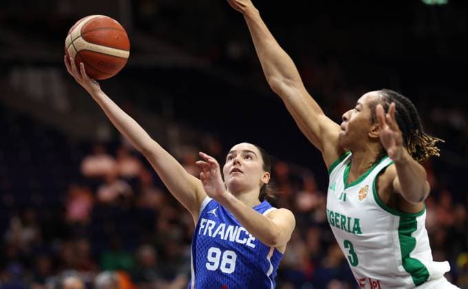 French™ Pauline Astier pictured during a basketball game between Nigeria and France, game 3 of the group phase at the FIBA Women s Basketball World Cup, on Monday 7 September 2026, in Berlin, Germany. The FIBA Women s Basketball World Cup takes place in Berlin from 4 to 23 September 2026. VIRGINIExLEFOUR  x185564170x
