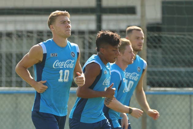 September 8, 2026, Castel Volturno, Napoli, Italy: Rasmus Hojlund of Napoli during a training session head of the UEFA Champions League 2026 27 at Napoli training center on September 8 , 2026 in Castel Volturno, Italy SSC Napoli Training Session And press conference, PK, Pressekonferenz - UEFA Champions League 2025 26 League Phase MD1.  - ZUMAl131 20260908_zsp_l131_006 Copyright: xCiroxDexLucax