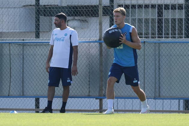Napoli™s Rasmus Hojlund During training at the SSC Napoli sports center, Champions League Napoli - Arsenal Castel Volturno (CE) on September 08 , 2026  Copyright: xAlessandroxGarofalo LaPressex