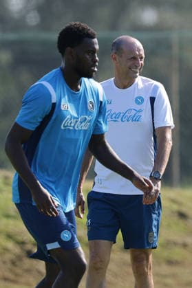 Napoli™s head coach Massimiliano Allegri During training at the SSC Napoli sports center, Champions League Napoli - Arsenal Castel Volturno (CE) on September 08 , 2026  Copyright: xAlessandroxGarofalo LaPressex