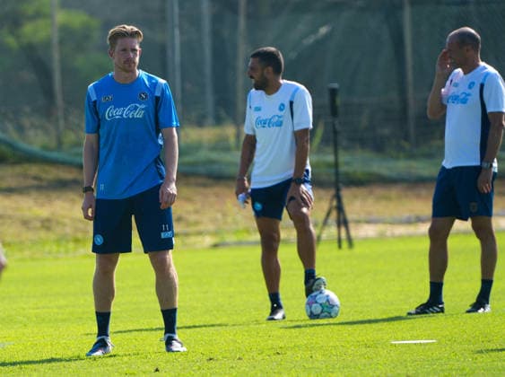 September 8, 2026, Castelvolturno, Campania, ITALIA: Kevi De Bruyne of SSC Napoli Durante lÃ¢â‚¬â ¢allenamento pre partita Champions League tra Napoli ed Arsenal a Castelvolturno del 08 09 2026 Castelvolturno ITALIA - ZUMAs236 20260908_aap_s236_020 Copyright: xFabioxSassox