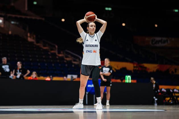 FIBA Women™s Basketball World Cup 2026: Deutschland Training Session, 08.09.2026 Emily Bessoir (Deutschland, 22); Basketball, FIBA Women™s Basketball World Cup 2026, Final Phase, Training: Deutschland am 08.09.2026 in der Uber Arena, Berlin Copyright: xBEAUTIFULxSPORTS Tonhäuserx