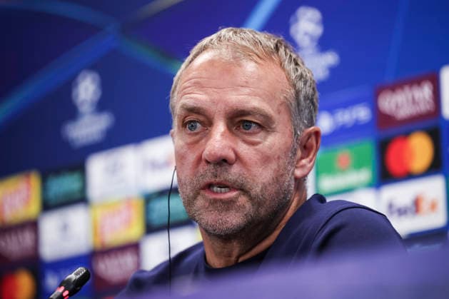 September 8, 2026, Sant Joan Despi, Barcelona, Spain: Hansi Flick, head coach of FC Barcelona, Barca attends his press conference, PK, Pressekonferenz during the training day of FC Barcelona ahead the Spanish League, LaLiga EA Sports, football match against Feyenoord at Ciudad Esportiva Joan Gamper on September 08, 2026 in Sant Joan Despi, Barcelona, Spain. FC Barcelona Training And Press Conference - LaLiga EA Sports - ZUMAa181 20260908_zaa_a181_027 Copyright: xJavierxBorregox