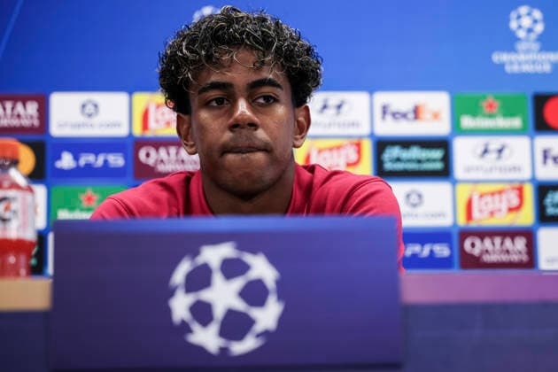 September 8, 2026, Sant Joan Despi, Barcelona, Spain: Lamine Yamal of FC Barcelona, Barca attends his press conference, PK, Pressekonferenz during the training day of FC Barcelona ahead the UEFA Champions League 2026 27, football match against Feyenoord at Ciudad Esportiva Joan Gamper on September 08, 2026 in Sant Joan Despi, Barcelona, Spain. FC Barcelona Training And Press Conference - UEFA Champions League 2026 27 - ZUMAa181 20260908_zaa_a181_055 Copyright: xJavierxBorregox