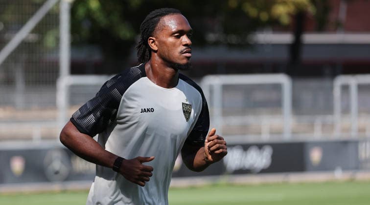 2026.09.08 Deutschland, Stuttgart, Fußball VfB Stuttgart Training, Dan-Axel Zagadou *** September 8, 2026, Stuttgart, Germany, Soccer: VfB Stuttgart Practice, Dan Axel Zagadou