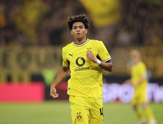 Foto : Mathis ALBERT (Dortmund) Fussball DFB Pokal , 1. Runde am Di. 01.09.2026 HEBC - Borussia Dortmund