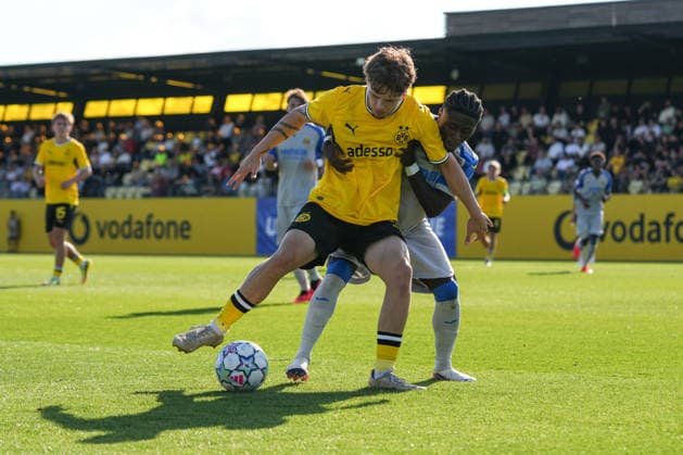 Dienstag, 08.09.2026 Saison 2026 2027 1. Spieltag UEFA Youth League im BVB Fußballpark Hohenbuschei, Dortmund, Germany. BV Borussia Dortmund U19 - FC Villarreal U19. Jan-Luca Riedl (BVB)