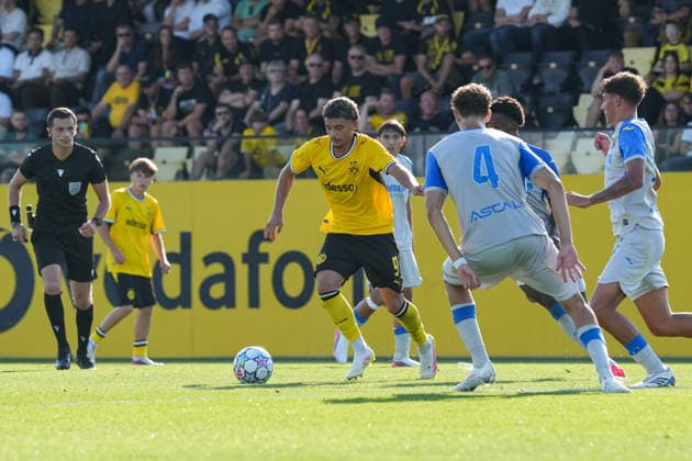 Dienstag, 08.09.2026 Saison 2026 2027 1. Spieltag UEFA Youth League im BVB Fußballpark Hohenbuschei, Dortmund, Germany. BV Borussia Dortmund U19 - FC Villarreal U19. Ahmad Najdi (BVB)