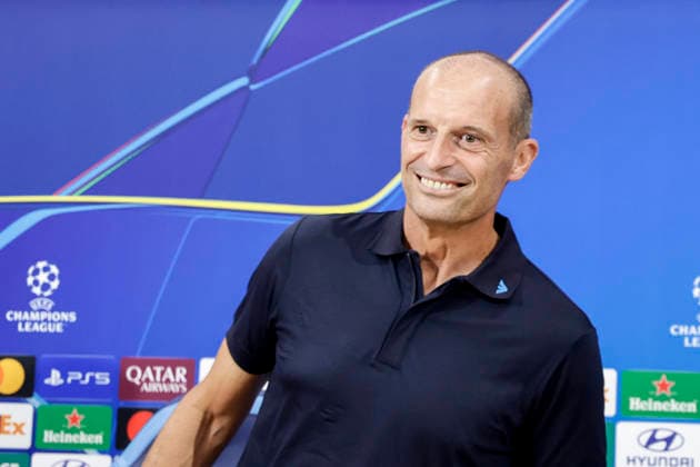Italy: press conference, PK, Pressekonferenz SSC Napoli cl SSC Napoli vs Arsenal Napoli™s Italian coach Massimiliano Allegri during the SSC Napoli press conference the day before the Champions League football match against Arsenal at the Diego Armando Maradona stadium in Napoli on 08 september, 2026. _BPH6854 Copyright: xAntonioxBalascox