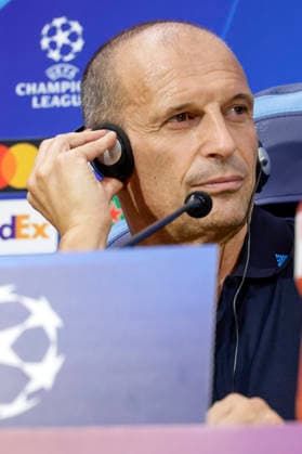 Italy: press conference, PK, Pressekonferenz SSC Napoli cl SSC Napoli vs Arsenal Napoli™s Italian coach Massimiliano Allegri during the SSC Napoli press conference the day before the Champions League football match against Arsenal at the Diego Armando Maradona stadium in Napoli on 08 september, 2026. _BPH7031 Copyright: xAntonioxBalascox