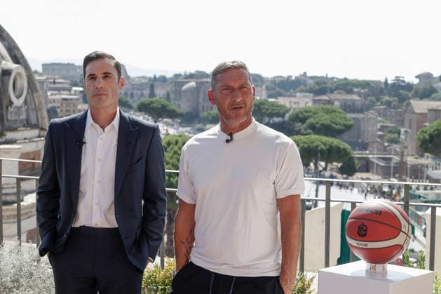September 8, 2026, Rome, Rome, ITALY: Paul Matiasic, president of Maxima Roma, and Francesco Totti, the club s advisor. press conference, PK, Pressekonferenz for the presentation of the new Roman basketball club, Maxima Roma, Rome, September 8, 2026. Press Conference To Present The New Roman Basketball Club Maxima Roma - ZUMAa289 20260908_zia_a289_399 Copyright: xRiccardoxDexLucax xAgfx
