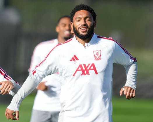 Liverpool Training Joe Gomez of Liverpool FC warms up during the Liverpool Training Session at the AXA Training Centre ahead of the UEFA Champions League Round 1 match v Atletico Madrid, Kirkby, Liverpool, England on 8 September 2026 Credit: Steve Flynn Every Second Media Editorial use only. All images are copyright Every Second Media Limited. No images may be reproduced without prior permission. Copyright: xIMAGO EveryxSecondxMediax ESM-2146-0075 StevexFlynnx xEveryxSecondxMediax