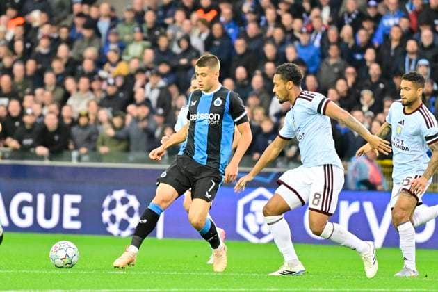 Club Brugge v Aston Villa - UEFA Champions League BRUGGE, BELGIUM - SEPTEMBER 08 : Tresoldi Nicolo forward of Club Brugge during the UEFA Champions League 2026 27 League Phase MD1 match between Club Brugge and Aston Villa on September 8, 2026 in Brugge, Belgium, 08 09 2026 Brugge Belgium  Copyright: xJanxDexMeuleneirx