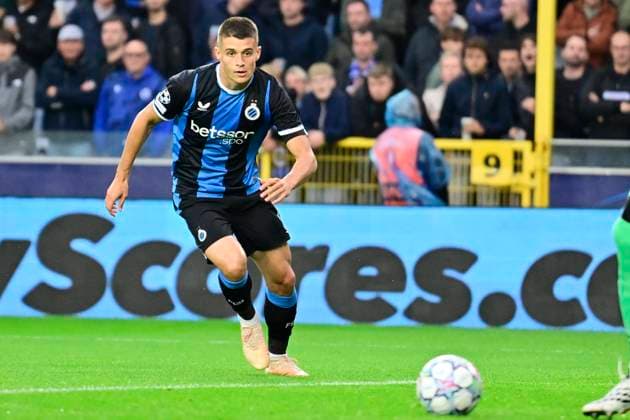 Club Brugge v Aston Villa - UEFA Champions League BRUGGE, BELGIUM - SEPTEMBER 08 : Tresoldi Nicolo forward of Club Brugge during the UEFA Champions League 2026 27 League Phase MD1 match between Club Brugge and Aston Villa on September 8, 2026 in Brugge, Belgium, 08 09 2026 Brugge Belgium  Copyright: xJanxDexMeuleneirx