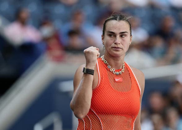 Aryna Sabalenka macht die Faust und jubelt, Jubel, Emotion, Damen Einzel, Ladies Singles, US Open Championships, Billie Jean King National Tennis Center, Flushing Meadows, New York, USA . Copyright: xJuergenxHasenkopfx