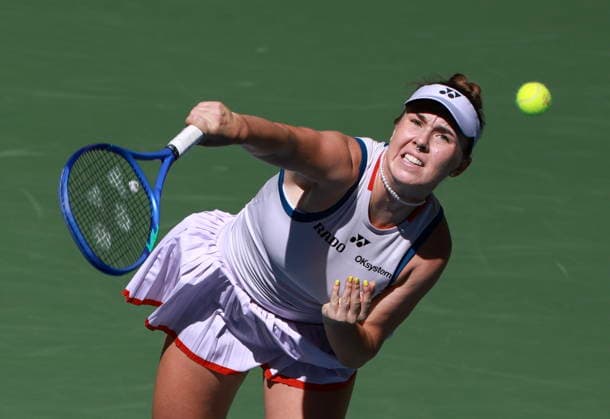 US Open tennis tournament - Day 10 Linda Noskova of Czechia in action against Aryna Sabalenka of Belarus during the Women Singles Quarterfinals match of the US Open Tennis Championships in Flushing Meadows, New York, USA, 08 September 2026. FLUSHING MEADOWS NEW YORK United States  Copyright: xCRISTOBALxHERRERA-ULASHKEVICHx