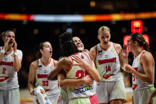 FIBA Women™s Basketball World Cup 2026: Ungarn vs. Japan, 08.09.2026 Ungarn jubelt, JUBEL; Basketball, FIBA Women™s Basketball World Cup 2026, Final Phase, Qualifikation fürs Viertelfinale: Ungarn vs. Japan am 08.09.2026 in der Uber Arena, Berlin Copyright: xBEAUTIFULxSPORTS Tonhäuserx