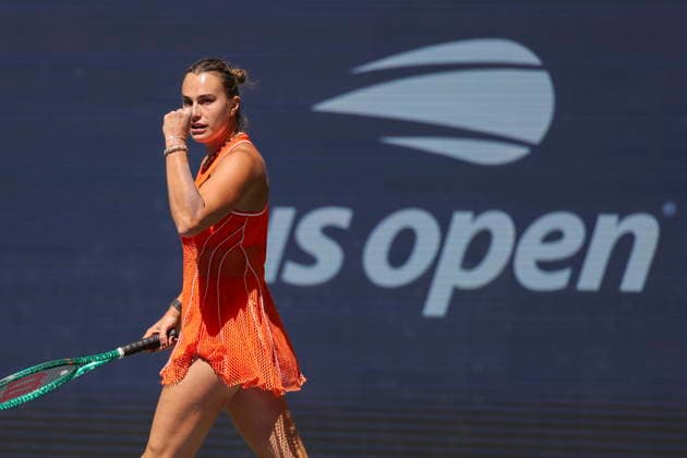 US Open tennis tournament - Day 10 epaselect Aryna Sabalenka of Belarus gestures as she plays against Linda Noskova of Czechia during the Women Singles Quarterfinals match of the US Open Tennis Championships in Flushing Meadows, New York, USA, 08 September 2026. FLUSHING MEADOWS NEW YORK United States  Copyright: xSARAHxYENESELx