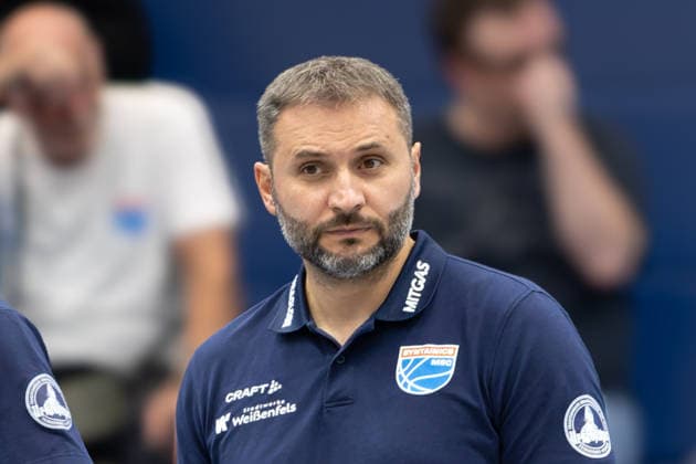 Vladimir Jovanovic (MBC, Head Coach), Syntainics MBC vs. Medikamente per Klick Bayreuth, Testspiel, Saisonvorbereitung, Basketball, Bundesliga, 2. Bundesliga, Männer, Saison 2026 27, 08.09.2026. Weißenfels Stadthalle Sachsen-Anhalt Deutschland