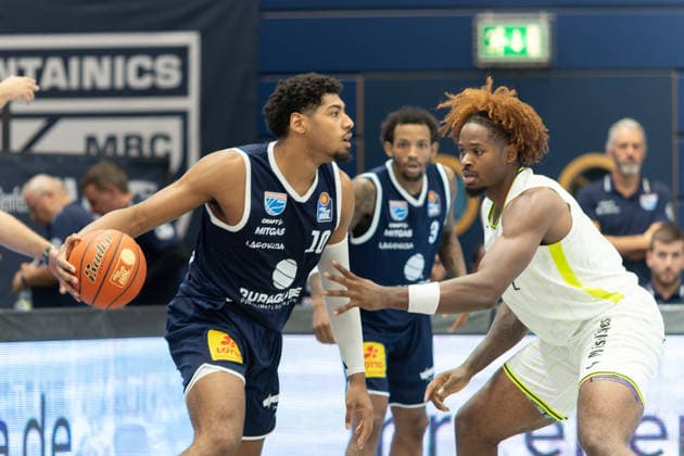Kostja Mushidi (MBC, 10), DeLonnie Hunt (MBC, 3), Taje Kelly (Bayreuth, 2), Syntainics MBC vs. Medikamente per Klick Bayreuth, Testspiel, Saisonvorbereitung, Basketball, Bundesliga, 2. Bundesliga, Männer, Saison 2026 27, 08.09.2026. Weißenfels Stadthalle Sachsen-Anhalt Deutschland