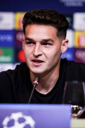 September 8, 2026, Barcelona, Barcelona, Spain: Mika Marmol of Feyenoord attends his press conference, PK, Pressekonferenz ahead of the UEFA Champions League 2026 27, football match against FC Barcelona, Barca at Spotify Camp Nou Stadium on September 08, 2026 in Barcelona, Spain. Feyenoord Press Conference - UEFA Champions League 2026 27 - ZUMAa181 20260908_zaa_a181_083 Copyright: xJavierxBorregox