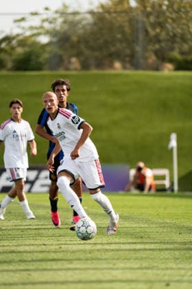 ESP: UEFA Youth League Real Madrid v Inter Milan Andres Corcoba of Real Madrid during UEFA Youth League match between Real Madrid v Inter Milan played at Di Stefano Stadium, Valdebebas, Madrid on September 8 2026 in Spain Madrid Spain Soccer Copyright: xAgenciaxLOFx
