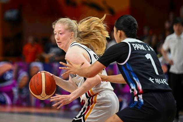 Germany v Korea - FIBA Women s Basketball World Cup 2026 Qualification to Quarter-Final BERLIN, GERMANY - SEPTEMBER 08 : Buhner Frieda power forward of Germany during the FIBA Women s Basketball World Cup qualification to quarter-finals match between Germany and Korea in Berlin on September 8, 2026 in Berlin, Germany, 08 09 2026 Berlin Germany  Copyright: xVincentxKalutx