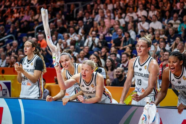 Basketball Berlin 08.09.2026 FIBA Women™s Basketball World Cup Germany 2026 Viertelfinal Qualifikation Deutschland (GER) - Südkorea (KOR) Jubel Deutschland