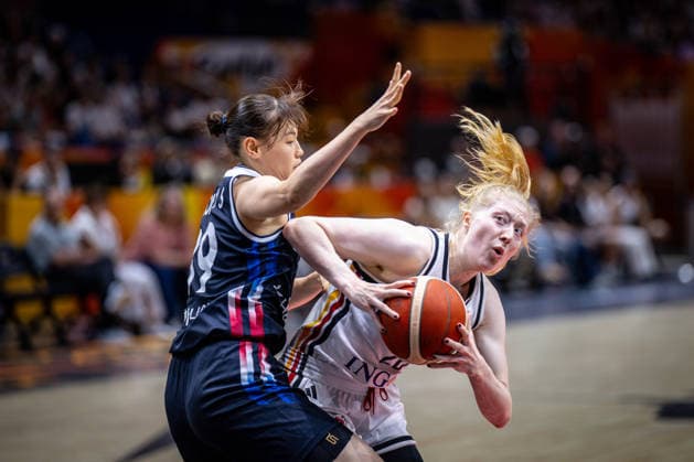 Basketball Berlin 08.09.2026 FIBA Women™s Basketball World Cup Germany 2026 Viertelfinal Qualifikation Deutschland (GER) - Südkorea (KOR) Frida Bühner (Deutschland, No.20) Sohee Lee (Korea, No.09)