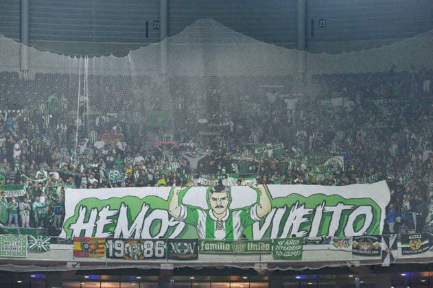 FOOTBALL : Lille OSC vs Real Betis Balompie - Ligue des Champions - Phase de Ligue - JournÃ e 1 - 08 09 2026 Supporters du Real Betis BalompiÃ - Ambiance Villeneuve d AsqcFrance  Copyright: xBaptistexAutissierx