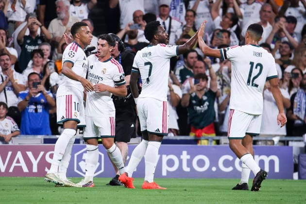 Real Madrid v FC Internazionale Milano - UEFA Champions League 2026 27 September 8, 2026, Estadio Santiago Bernabeu, Madrid, Spain: Kylian Mbappe of Real Madrid celebrates his goal during UEFA Champions League 2026 27 football match between Real Madrid and FC Internazionale Milano at Estadio Santiago Bernabeu on September 08, 2026, in Madrid, Spain. Madrid Estadio Santiago Bernabeu Madrid Spain Copyright: xAlejandroxMatiasxAcostax