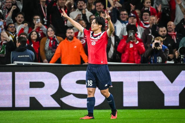 September 8, 2026, Villeneuve-D ascq, France, France: Ayase UEDA of Lille celebrates his goal during the UEFA Champions League, League Phase MD1 match between Lille OSC (LOSC) and Real Betis Balompie at Pierre Mauroy Stadium on October 23, 2025 in Villeneuve-d Ascq near Lille, France. Villeneuve-D ascq France - ZUMAm308 20260908_zsp_m308_007 Copyright: xMatthieuxMirvillex