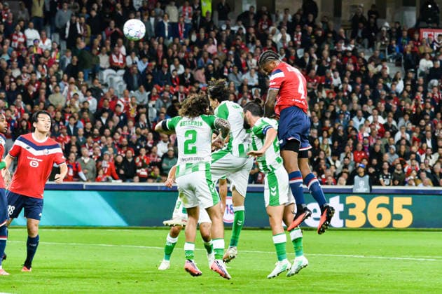 FOOTBALL : Lille OSC vs Real Betis Balompie - Ligue des Champions - Phase de Ligue - JournÃ e 1 - 08 09 2026 But de Alexsandro (Lille OSC) Villeneuve d AsqcFrance  Copyright: xBaptistexAutissierx