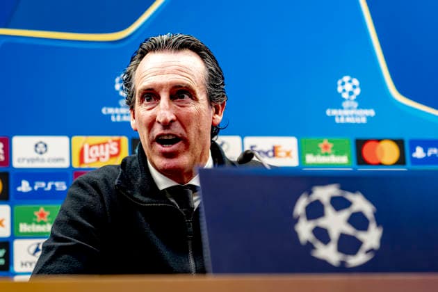 BRUGGE - Aston Villa FC manager Unai Emery during the press conference, PK, Pressekonferenz after the UEFA Champions League match between Club Brugge and Aston Villa at Jan Breydelstadion on 8 September 2026 in Brugge, Belgie. (Photo by DeFodi Images) -