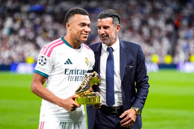 September 8, 2026, Madrid, Madrid, Spain: Kylian Mbappe of Real Madrid is awarded the 2025 26 UEFA Champions League Top Scorer award by former player Luis Figo before the UEFA Champions League 2026 27 League Phase MD1 match between Real Madrid CF and FC Internazionale Milano at Berabeu stadium on September 08, 2026, in Madrid, Spain. Real Madrid CF V FC Internazionale Milano - UEFA Champions League 2026 27 League Phase MD1  - ZUMAa181 20260908_zaa_a181_164 Copyright: xOscarxJ.xBarrosox