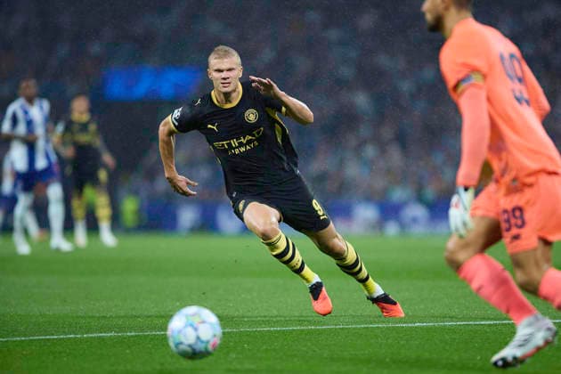 FC Porto v Manchester City - UEFA Champions League 26 27 MD1 PORTO, PORTUGAL - SEPTEMBER 8: Erling Haaland of Manchester City in action during the UEFA Champions League 26 27 match between FC Porto and Manchester City at Estadio do Dragao on September 8, 2026 in Porto, Portugal. (Photo by Diego Simon Photo Players Images Magara Press) Porto Estadio do Dragao Portugal Copyright: xDiegoxSimonx