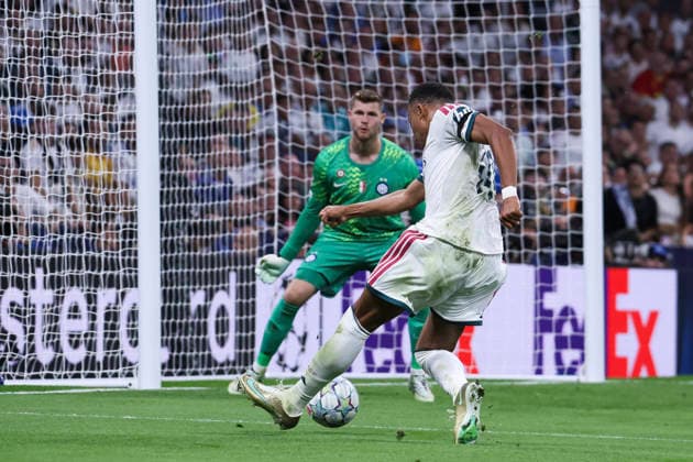 Real Madrid v FC Internazionale Milano - UEFA Champions League 2026 27 September 8, 2026, Estadio Santiago Bernabeu, Madrid, Spain: Kylian Mbappe of Real Madrid shoots to the target during UEFA Champions League 2026 27 football match between Real Madrid and FC Internazionale Milano at Estadio Santiago Bernabeu on September 08, 2026, in Madrid, Spain. Madrid Estadio Santiago Bernabeu Madrid Spain Copyright: xAlejandroxMatiasxAcostax