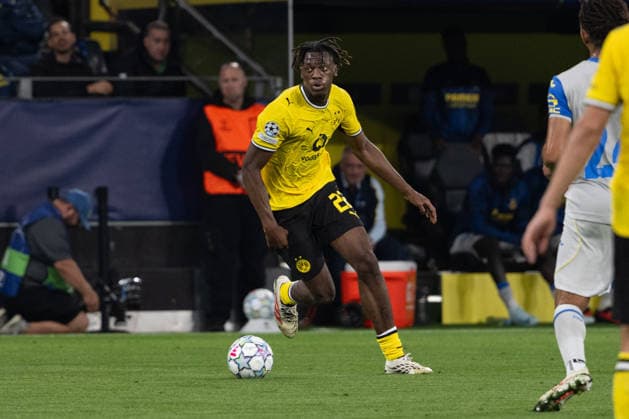 Joane Gadou 22 (Borussia Dortmund), Borussia Dortmund vs. FC Villarreal, Fussball, Champions League, Gruppenphase, Matchday 1, 08.09.2026 Dortmund Nordrhein-Westfalen Deutschland
