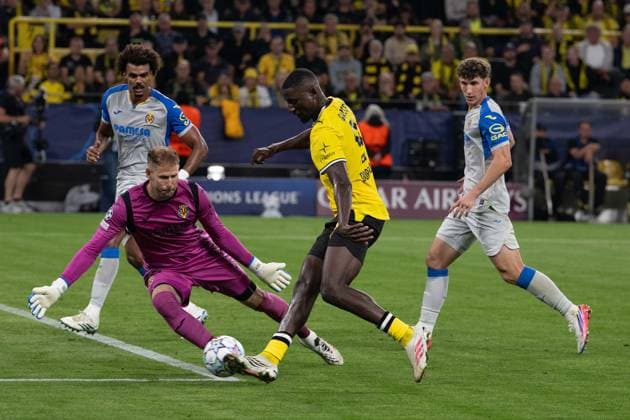 Serhou Guirassy 9 (Borussia Dortmund), Borussia Dortmund vs. FC Villarreal, Fussball, Champions League, Gruppenphase, Matchday 1, 08.09.2026 Dortmund Nordrhein-Westfalen Deutschland