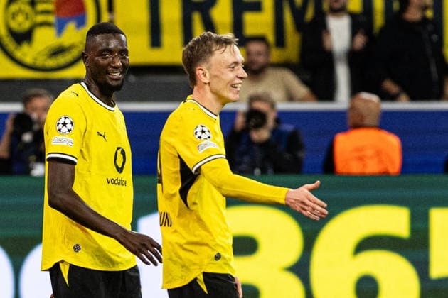 UEFA Champions League: Borussia Dortmund - Villarreal CF; 08.09.2026 Borussia Dortmund bejubelt das Tor, 1:0 durch Maximilian Beier (Borussia Dortmund, 14) UEFA Champions League Auftakt: Borussia Dortmund - Villarreal CF; BVB Stadion Dortmund, Dortmund; 08.09.2026 Copyright: xBEAUTIFULxSPORTS Buriakovx