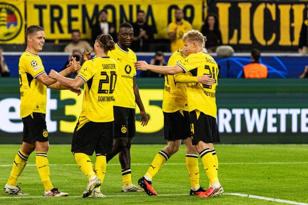 UEFA Champions League: Borussia Dortmund - Villarreal CF; 08.09.2026 Borussia Dortmund bejubelt das Tor, 1:0 durch Maximilian Beier (Borussia Dortmund, 14) UEFA Champions League Auftakt: Borussia Dortmund - Villarreal CF; BVB Stadion Dortmund, Dortmund; 08.09.2026 Copyright: xBEAUTIFULxSPORTS Buriakovx