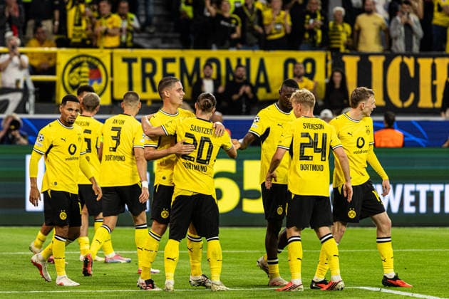 UEFA Champions League: Borussia Dortmund - Villarreal CF; 08.09.2026 Borussia Dortmund bejubelt das Tor, 1:0 durch Maximilian Beier (Borussia Dortmund, 14) UEFA Champions League Auftakt: Borussia Dortmund - Villarreal CF; BVB Stadion Dortmund, Dortmund; 08.09.2026 Copyright: xBEAUTIFULxSPORTS Buriakovx