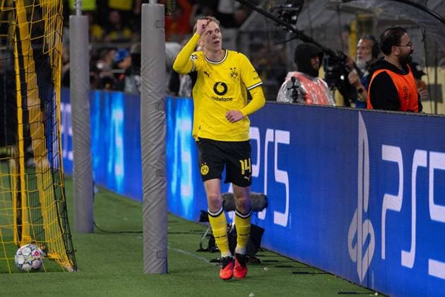 Torjubel zum 1:0 durch Eigentor Renato Veiga 12 (Villarreal), Borussia Dortmund vs. FC Villarreal, Fussball, Champions League, Gruppenphase, Matchday 1, 08.09.2026 Dortmund Nordrhein-Westfalen Deutschland