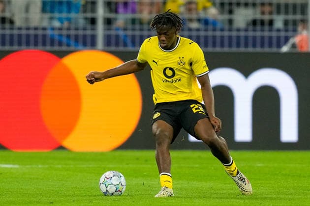 Joane Gadou (Borussia Dortmund) controls the ball during the UEFA Champions League 2026 2027 match between Borussia Dortmund and Villarreal at BVB Stadion Dortmund on September 8, 2026 in Dortmund, Germany. (Photo by Alex Gottschalk DeFodi Images) -