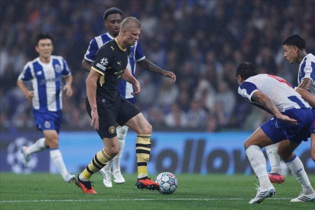 Erling Haaland of Manchester City in action. Porto v Manchester City, UEFA Champions League, League Stage, Football, Estadio do Dragao, Porto, Portugal - 08 Sep 2026Porto Estadio do Dragao Portugal  Copyright: xMiguelxLemos Shutterstockx 17140155dq