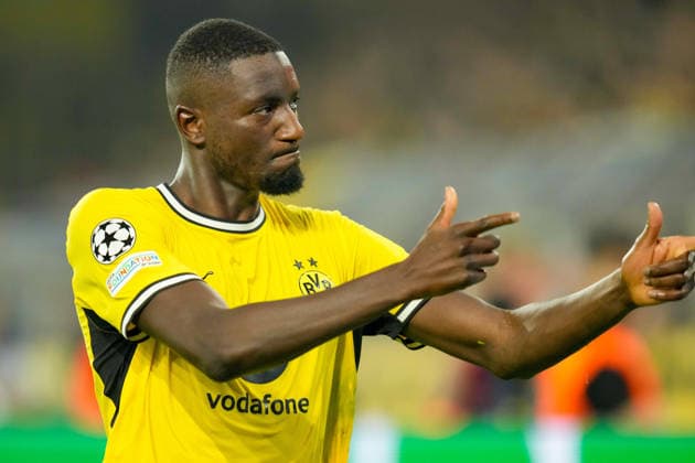 Serhou Guirassy (Borussia Dortmund) celebrates after scoring his team s third goal during the UEFA Champions League 2026 2027 match between Borussia Dortmund and Villarreal at BVB Stadion Dortmund on September 8, 2026 in Dortmund, Germany. (Photo by Alex Gottschalk DeFodi Images) -