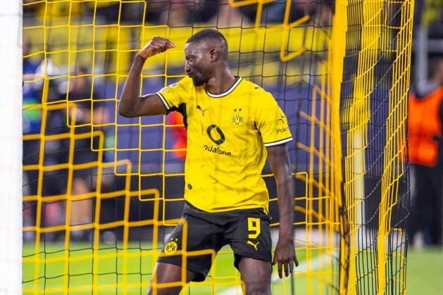 08.09.2026, Fussball, 1. Spieltag der UEFA Champions League, Borussia Dortmund - FC Villareal. Serhou Guirassy (Borussia Dortmund) bejubelt das Tor zum 2:1. Dortmund Signal Iduna Park NRW Deutschland xRHR-FOTO DEx Copyright: DennisxEwert RHR-FOTOx RHR-FOTO DE