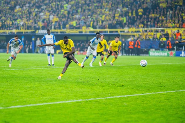 08.09.2026 - Fußball, 2026 2027, Champions League, 1. Spieltag, Borussia Dortmund - FC Villareal: Serhou Guirassy (Dortmund) macht das Tor zum 3:1 per Elfmeter