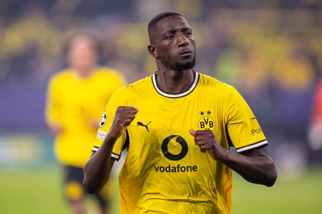 08.09.2026, Fussball, 1. Spieltag der UEFA Champions League, Borussia Dortmund - FC Villareal. Serhou Guirassy (Borussia Dortmund) bejubelt das Tor zum 3:1. Dortmund Signal Iduna Park NRW Deutschland xRHR-FOTO DEx Copyright: DennisxEwert RHR-FOTOx RHR-FOTO DE