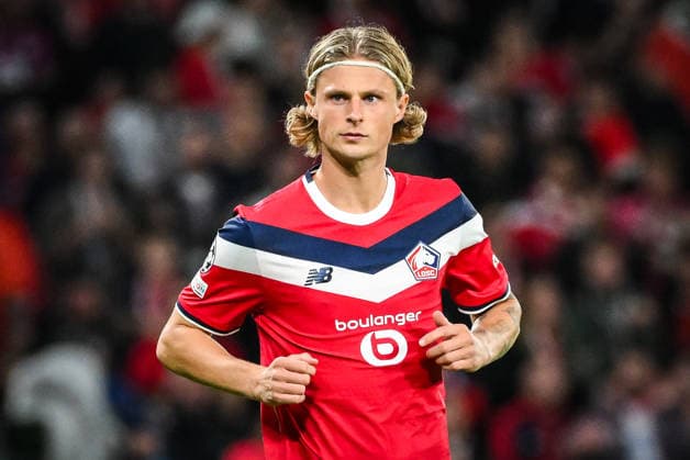 September 8, 2026, Villeneuve-D ascq, France, France: Maurits KJAERGAARD of Lille during the UEFA Champions League, League Phase MD1 match between Lille OSC (LOSC) and Real Betis Balompie at Pierre Mauroy Stadium on October 23, 2025 in Villeneuve-d Ascq near Lille, France. Villeneuve-D ascq France - ZUMAm308 20260908_zsp_m308_027 Copyright: xMatthieuxMirvillex